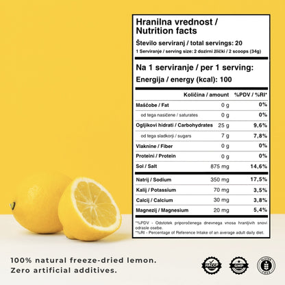 Nutrition facts ENDURE ISOFUEL